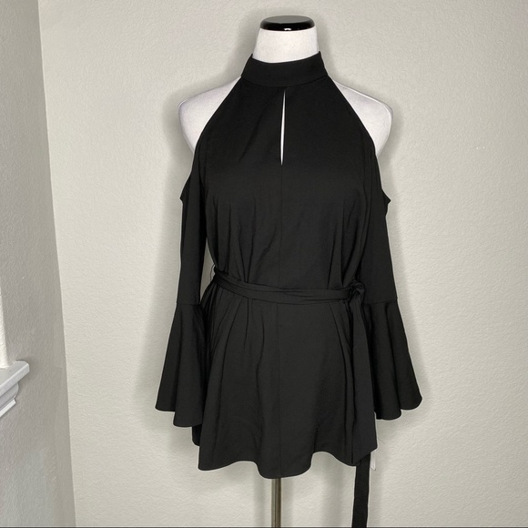 Antonio Melani Asher Long Sleeve Cold Shoulder Blouse Size Medium - Picture 2 of 7